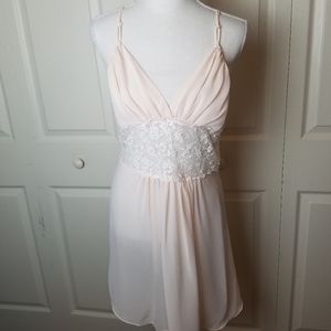 Pale Pink Lingerie Baby Doll Nightie L Large